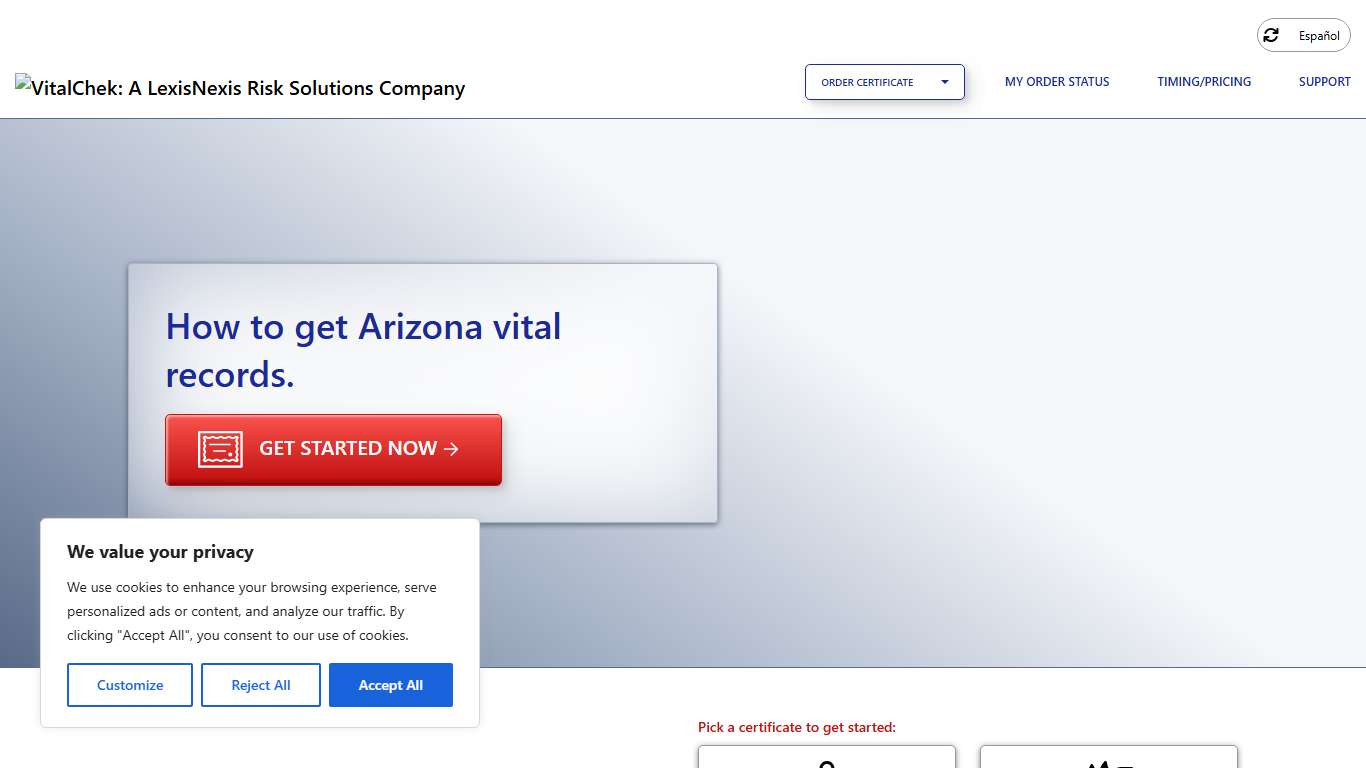 Arizona (AZ) Death Certificates Death Records - VitalChek